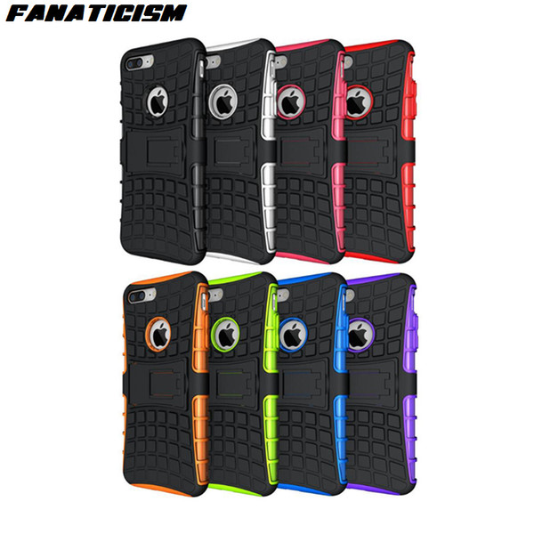 Fanaticism Spider Man 2 in 1 Soft TPU + Hard PC Stand Holder Armor Robot kickstand Case For iphone 8 7 6 6s Plus