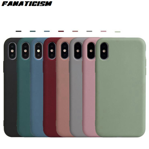 Fanaticism Ultra-thin Soft Silicone Matte Case For iphone XR X XS Max 6 7 8 Plus Slim Candy Color Soft TPU Phone Cover