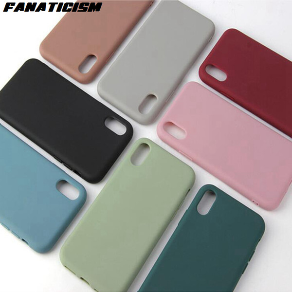 Fanaticism Ultra-thin Candy Color Matte Soft TPU Silicone Rubber Back Cover For iphone XR X XS Max 6 7 8 Plus Phone Cases