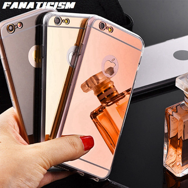 Fanaticism Mirror Phone Cases For iphone XR X XS Max 5s SE 6s 7 8 Plus Electroplating Chrome Ultrathin Soft TPU Silicone Cover