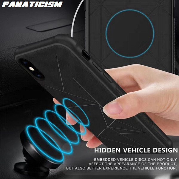 Fanaticism Magnetic Suction Soft TPU Silicone Case For iphone X XR XS Max 6s 7 8 Plus Cover Support Magnet Car Mount Holder