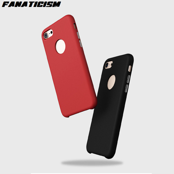 Fanaticism Luxury Plating Button Anti-Drop Shockproof Matte Soft TPU Silicone Case For iphone X 5 5s SE 6 6s 7 8 Plus Cover