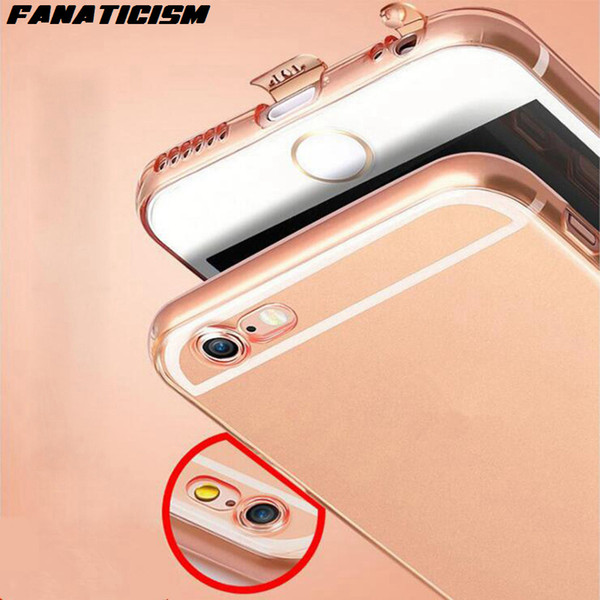 Fanaticism Ultra Thin GEL Silicone Case For iphone X XR XS Max 6s 7 8 Plus Soft TPU Transparent Cover With Dust-proof Plug