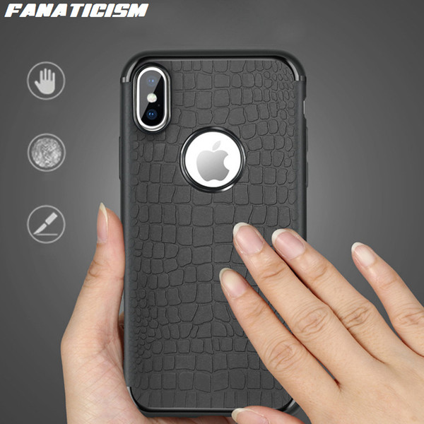 Fanaticism Magnetic Suction Adsorption Leather Pattern Soft TPU Case For iphone X XR XS Max 6 7 8 Plus Anti-knock Silicone Cover