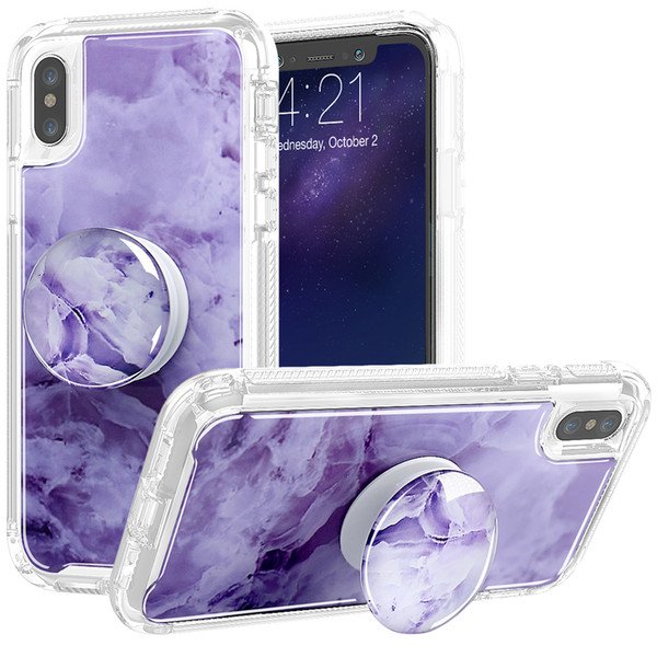 Luxury Marble Phone Case 3in1 Heavy Duty Shockproof Full Body Protection Cover Case For Iphone XR XS Max