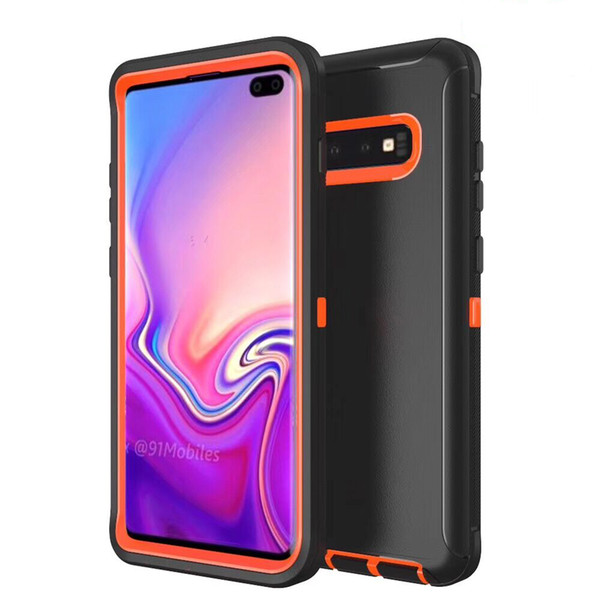 For Samsung S10 Case Robot 3in1 Heavy Duty Shockproof Full Body Protection Case Cover without Belt Clip For Samsung Galaxy S10 Plus