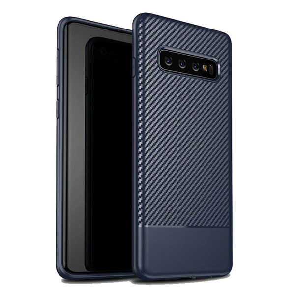 For Samsung Galaxy S10 Case Carbon Fiber Flexible Soft Protective Case Cover for Samsung Galaxy S10 Plus S10E