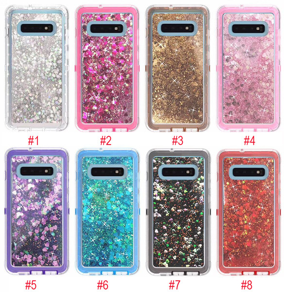 For Samsung S10 Case Robot Liquid Quicksand Glitter Bling Back Cover Phone Cases for Samsung Galaxy S10 Plus