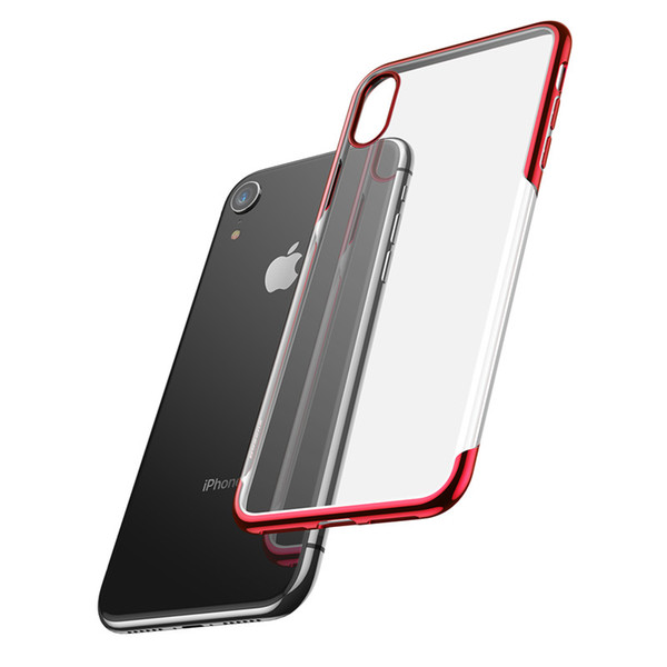 Baseus For iPhone XS Max Case Ultra Thin Plating Clear Soft TPU Back Cover Shockproof Phone Cases For iphone XS XR