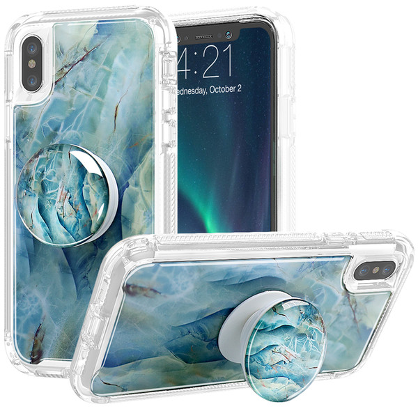 For Iphone Xr Case Luxury Marble Full Body Protection Bumper Rugged Non-Slip Protective Case with Holder For Iphone Xr Xs Max