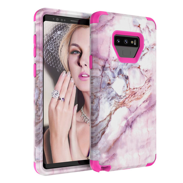 For Samsung Note 9 Case 3in1 Marble Case Soft TPU Hard PC Back Cover Phone Case for Samsung Galaxy Note 9 S9 S9plus