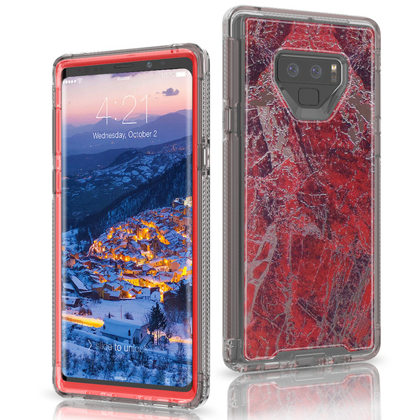 For Samsung Note 9 Case Luxury Marble Dual Layer Protection Shockproof Bumper Rugged Non-Slip Protective Case for Samsung S9 S9plus