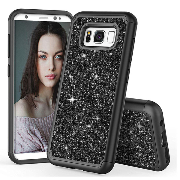 Glitter Bling Shock Proof Hybrid Case Dual Layer Protective Phone Case Cover for Samsung Galaxy S9 S9Plus S8 S8Plus