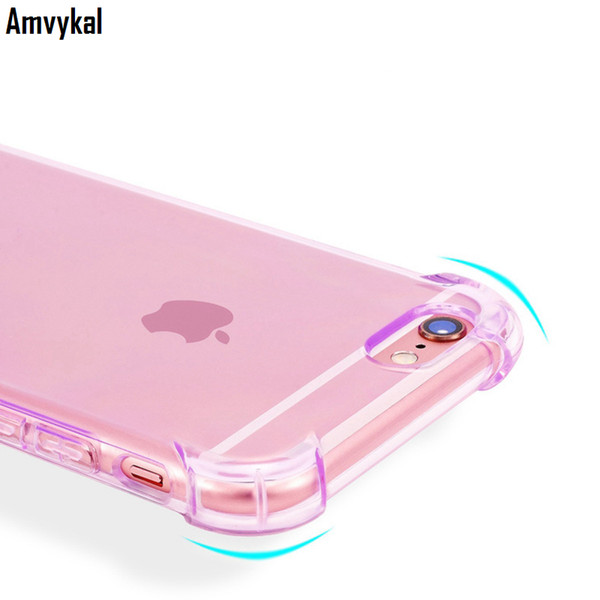 Amvykal For Samsung Galaxy S8 S9 Plus Note 8 9 Case Soft TPU GEL Anti-knock Clear Case Thicken Soft Silicone Back Cover