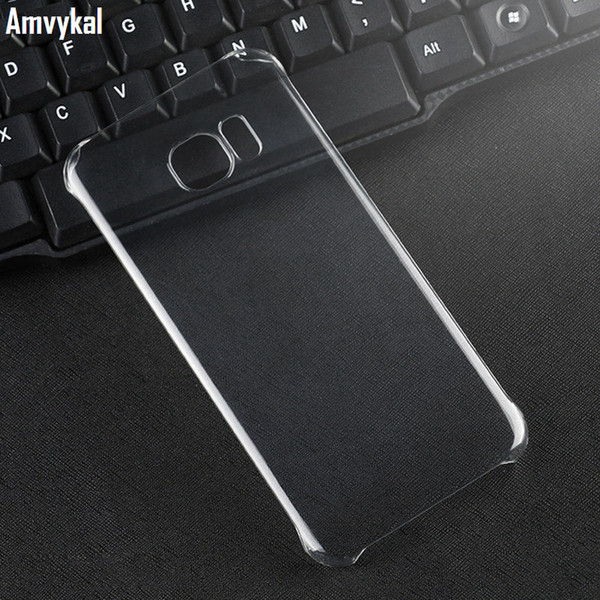 Amvykal For Samsung Galaxy S9 S8 S7 S6 Edge Plus Note 8 5 7 Case 1.3mm Glossy Transparent Plastic Hard Cover