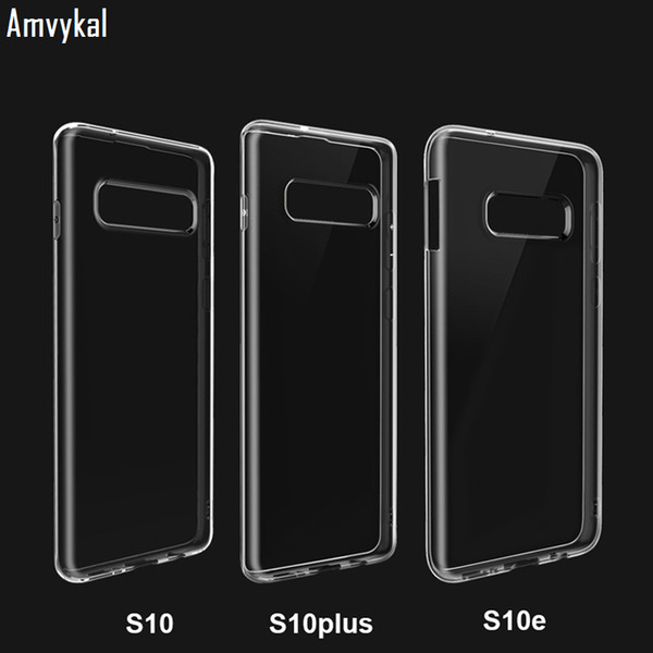 Amvykal 1.2mm Thicken Soft TPU Clear Phone Cases For S7Edge S8 S9 S10 Plus S10e Note 8 9 Soft Silicone Transparent Cover