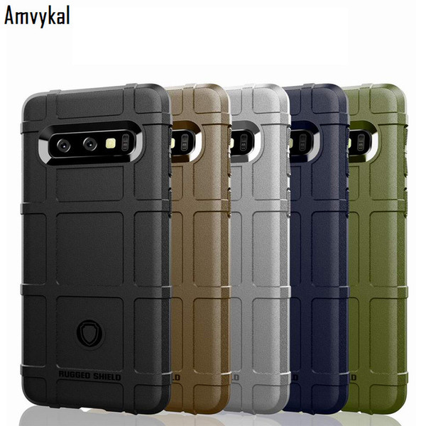 Amvykal Luxury Rugged Shield Armor Shockproof Soft Silicone Cover For Samsung S8 S9 S10 Plus S10e Note 8 9 iphone XR XS Case