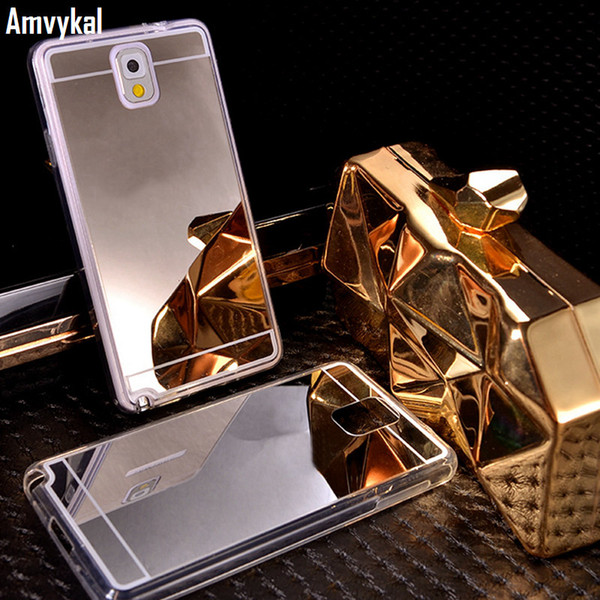 Amvykal For Samsung S9 S8 S7 S6 Edge Note 9 8 5 iphone Case Plating Bling Mirror Case Soft Silicone Phone Cover