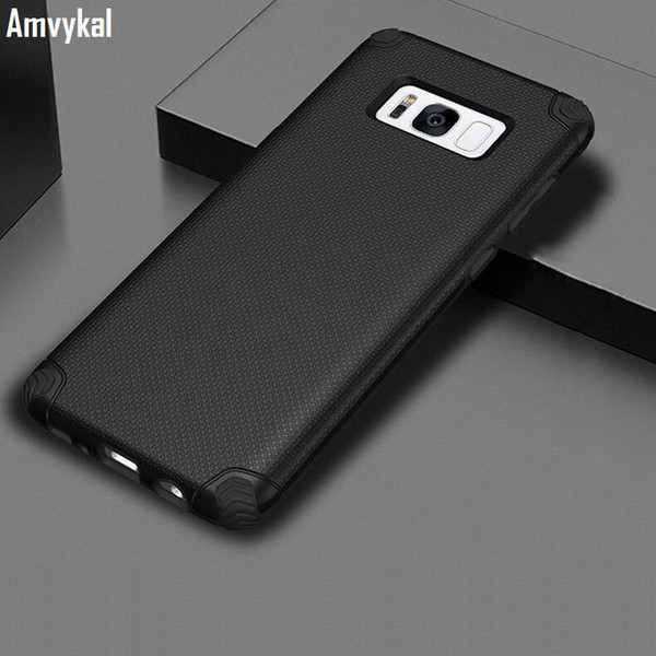 Amvykal For Samsung S8 S9 Plus Phone Cases Adsorption Magnetic Suction PC + TPU Armor Case Shockproof Soft Silicone Cover