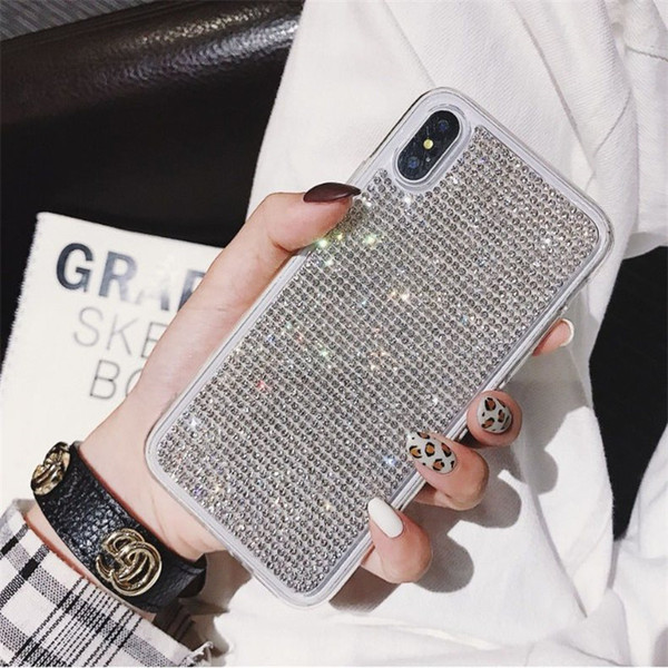 Free DHL EGEEDIGI high quality bling Luxury Diamond Rhinestone Glitter Phone Case For iPhone XR XS MAX XS X 8 8plus 7 6plus 6s