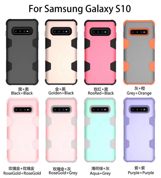 EGEEDIGI Super Anti-knock New color matching Soft Phone Case Protect Cover Shockproof Soft Cases For Galaxy S10 S10 Plus Beautiful packaging