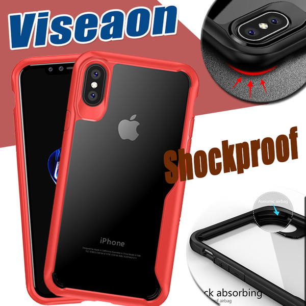 Viseaon Dirt-resistant Anti-fall TPU Hard Transparent Cover Case For iPhone XS Max XR X 8 7 6 Plus Samsung Galaxy Note 9 S9 S8 A5 A6 A7 A8