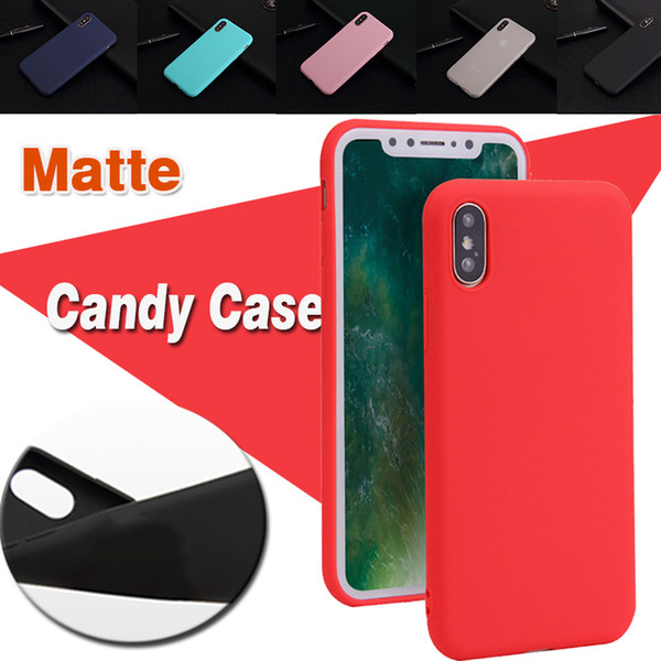 Candy Matte Frosted Soft TPU Silicone Rubber Cover Case Skin For iPhone XS Max XR X 8 Plus Samsung Galaxy S10 A10 A30 A40 A50 A70 A6S A8S