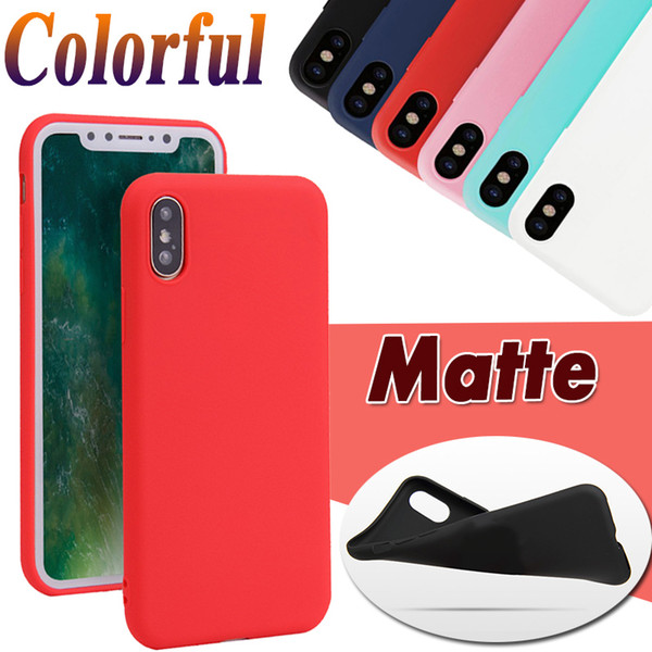 Candy Color Matte Soft TPU Silicone Rubber Shockproof Cover Case For iPhone XS Max XR X 8 Plus Samsung Galaxy S10 A10 A30 A40 A50 A70 A6S A8