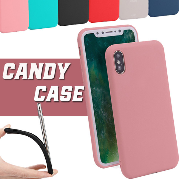 Candy Color Matte Frosted Soft TPU Silicone Rubber Cover Case For iPhone XS Max XR X 8 Plus Samsung Galaxy S10 A10 A30 A40 A50 A70 A6S A8S