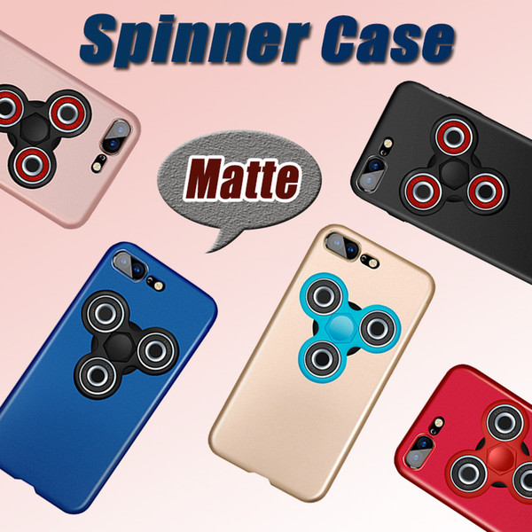 Hand Fidget Spinner PC Hard Matte Phone Case For iPhone 6 6S 8 7 Plus 2017 Hot Sale Rotatable Finger Spinner Coque Cover Case Free Shipping