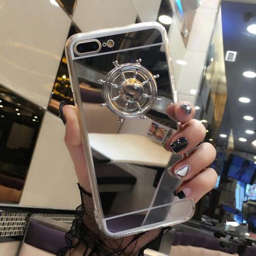 Funny 2 in 1 Fidget Hand Spinner Electroplating Plating Mirror Cover Case For iPhone XS Max XR X 8 7 6 Plus Samsung Galaxy S9 S8 S7 Note 9