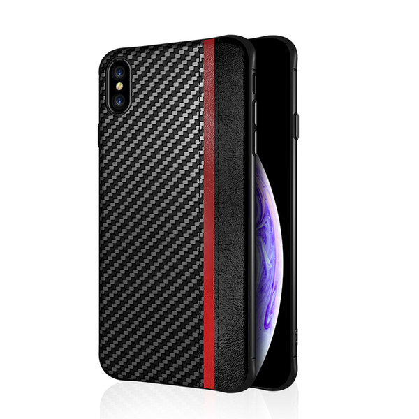 Good Quality Multicolor Protector for iPhone XS max Carbon Fiber Texture and Dermatoglyph XR Anti-Drop Back Cover