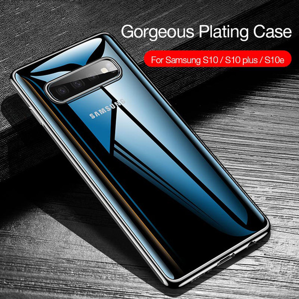 High Quality For Samsung S10 New Phone Case Transparent Electroplating TPU Soft Protector for S10lite/S10plus Back Cover