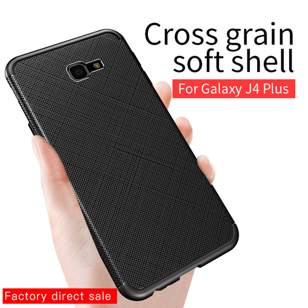 Cross TPU Soft Super Thin Shell for Galaxy J4 Plus/J6prime Cross Stitch Good Green Material for J6Plus