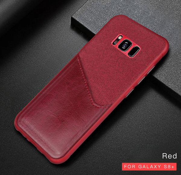 For Galaxy S8 Phone Case High quality S9+ Protective Case Note 8/9 Soft Edge Stick Leather Case Fashionable Card Pocket