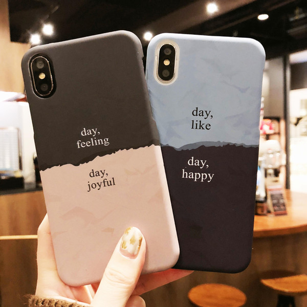 Water Decals Ultra-thin PC Material Phone Case Partly Surrounding Back Cover for iPhone X/6/6s/7 8