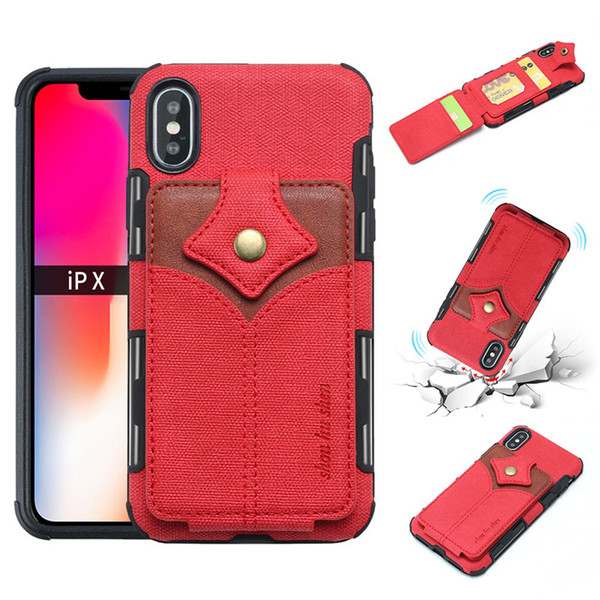 New arrival Luxury Fashionable phone case business card slot case for iphone x xr xs xsmax s8 note 8 s10 designer case