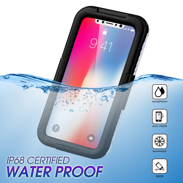 Free DHL For iPhone X Waterproof Case Swimming Diving Surfing Watertight Cover for Samsung Full Protect Phone Case Factory Wholesale