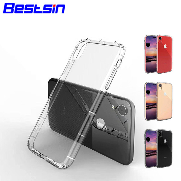 Bestsin Transparent Air Compression and Vibration Reduction Soft Transparent Rear Cover for the iPhone XS Max XR 78 TPU