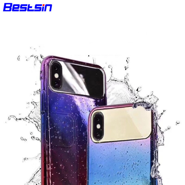 Bestsin Luxury Gradient Phone Case Mirror Case Cover For Iphone 6s 6p 7 8plus X High Quality