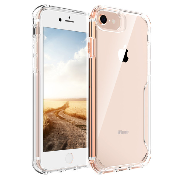 Wholesale Ultrathin Cellphone Clear Phone Case for iPhone 6 6s 7 8 Plus Transparent PC Back Cover for iPhone 7Plus 8Plus