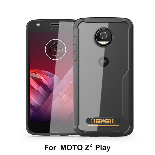 Clear Phone Case for Motorola Z2Play Z3Play Transparent Back Cover Soft TPU Bumper Hybrid Shell for Moto Z2play Z3Play Wholesale