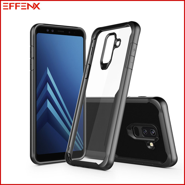 Clear Phone Case for Samsung Galaxy A5 A6 A6Plus A7 A8 A8Plus Soft TPU Bumper Hard PC Back Cover Shockproof Shell