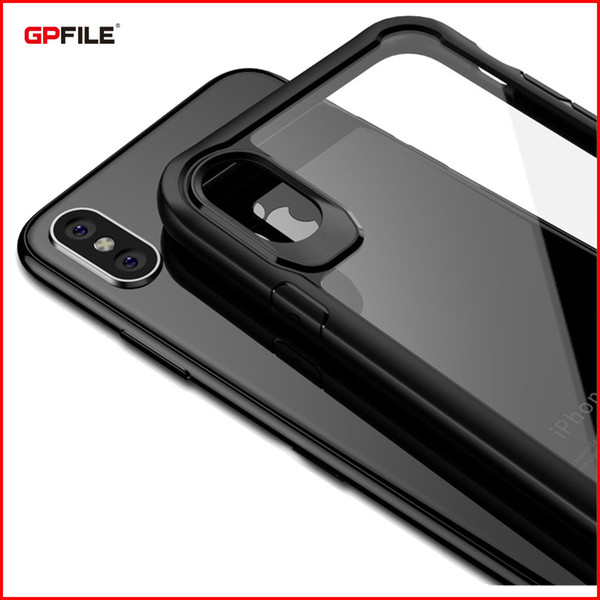 Ultrathin Cellphone Case for iPhone X Transparent PC Back Cover High-quality Buffering TPU Bumper for iphone x New Item Wholesale