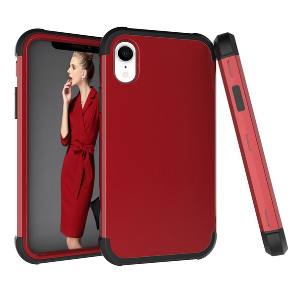 3 Layer Heavy Duty Hard PC Soft Silicone Cover For iphone 7 8 6 6s plus Case For iphone X Xs max XR Cover