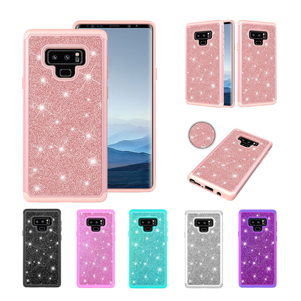 Note 9 Case Glitter Sparkle Bling Heavy Duty Hybrid High Impact Protective Cover Cases For Samsung Galaxy Note 9 2018 6.4 Inch