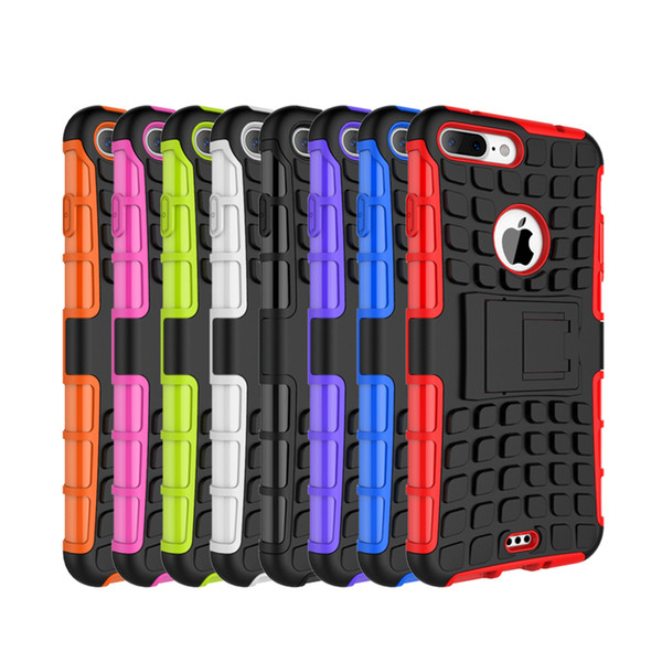 For iphone 6 6s 7 8 plus 2 in 1 Rugged Rubber Hybrid Hard/Soft Impact Protective Cover with Kickstand For iphone X XS max XR