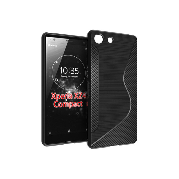 S Line Brushed Silicone Soft TPU Gel Back Cover Skin Bag For Sony Xperia XZ4 Compact Phone Funda Cases