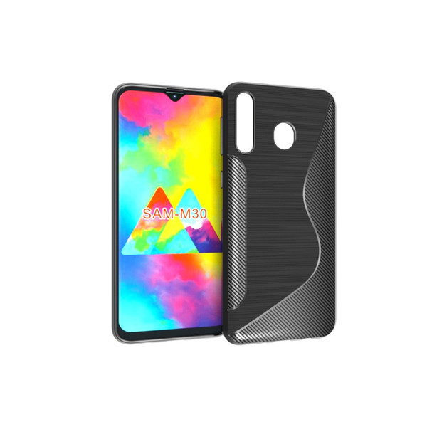 New Arrival S Line Brushed Silicone Soft TPU Gel Back Cover Skin Bag For Samsung GAlaxy A40S M30 Phone Funda Cases