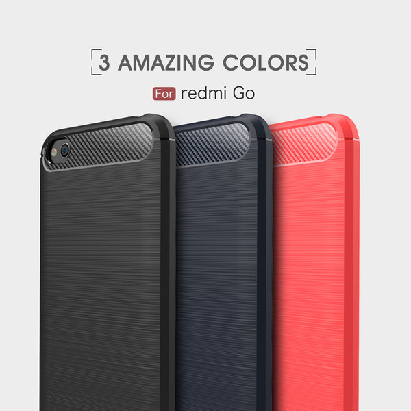 New Arrival Carbon Fiber Grain TPU Phone Case For Xiaomi MI 9 9SE For Redmi Go Note 7 Silicone Back Cover